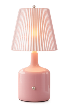 Bottle-Base Stripe Shade Lamp